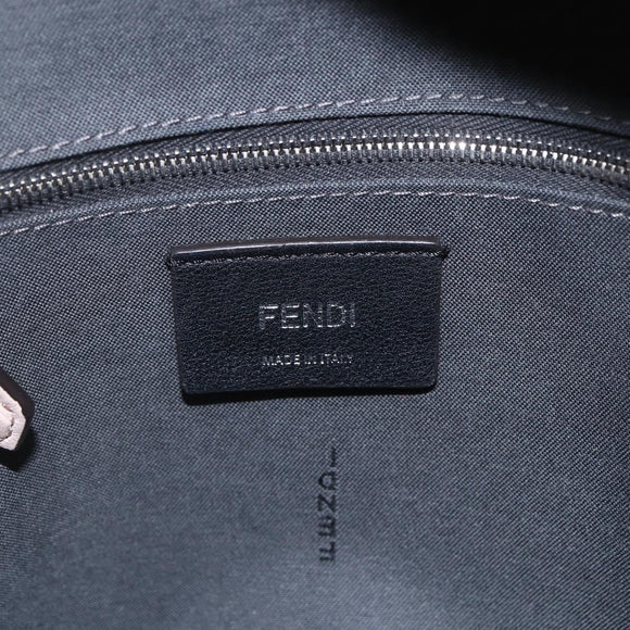 FENDI By The Way Rucksack Leder Beige Silber Auth ka1520M