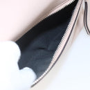 FENDI By The Way Rucksack Leder Beige Silber Auth ka1520M-26