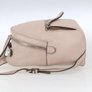 FENDI By The Way Rucksack Leder Beige Silber Auth ka1520M-3