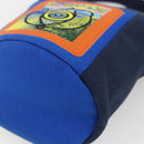 LOEWE Eye Nature Shoulder Bag Canvas Navy Gold Auth ka1524M-16