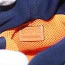 LOEWE Eye Nature Shoulder Bag Canvas Navy Gold Auth ka1524M-20