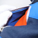 LOEWE Eye Nature Shoulder Bag Canvas Navy Gold Auth ka1524M-23