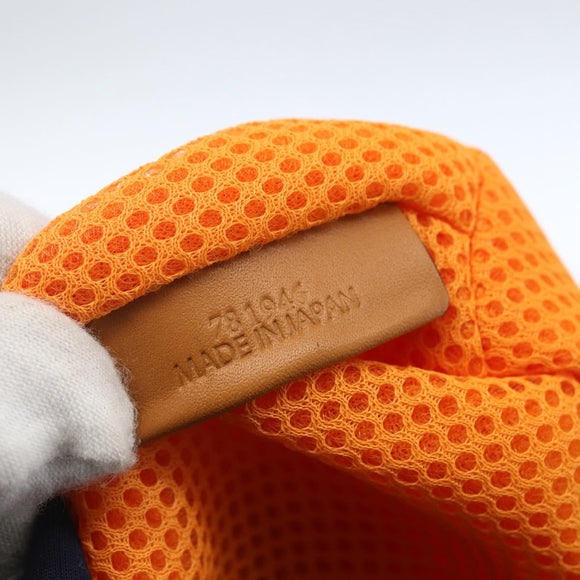 LOEWE Eye Nature Shoulder Bag Canvas Navy Gold Auth ka1524M