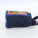 LOEWE Eye Nature Shoulder Bag Canvas Navy Gold Auth ka1524M-5