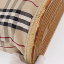 BURBERRY Nova Check Tote Bag Canvas Beige Silver Auth ka1526-9