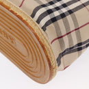 BURBERRY Nova Check Tote Bag Canvas Beige Silver Auth ka1526-14
