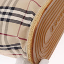 BURBERRY Nova Check Tote Bag Canvas Beige Silver Auth ka1526-15