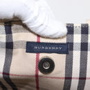 BURBERRY Nova Check Tote Bag Canvas Beige Silver Auth ka1526-10