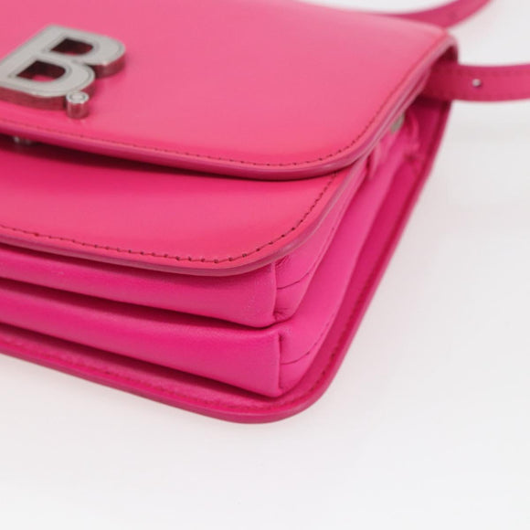 BALENCIAGA Shoulder Bag Leather Pink Silver 592898 Auth ka1527V