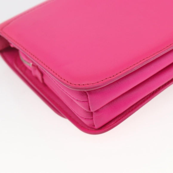 BALENCIAGA Schoudertas Leer Roze Zilver 592898 Auth ka1527V