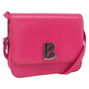 BALENCIAGA Schoudertas Leer Roze Zilver 592898 Auth ka1527V-1