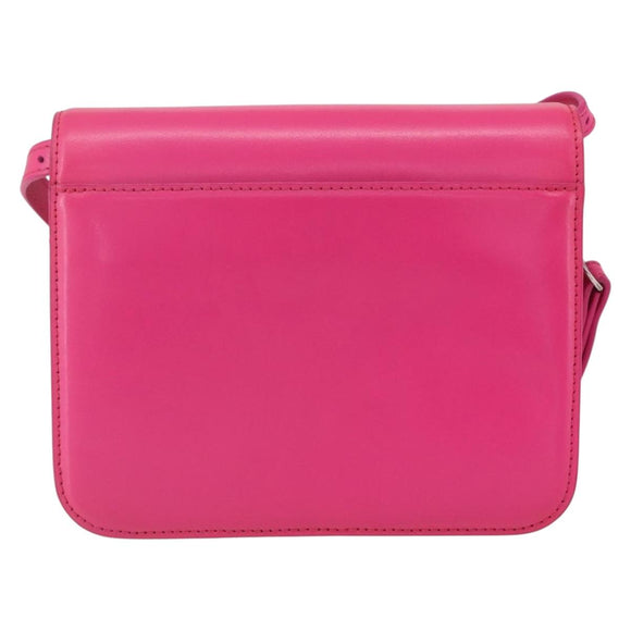 BALENCIAGA Schoudertas Leer Roze Zilver 592898 Auth ka1527V