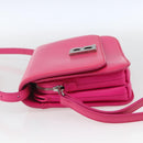 BALENCIAGA Shoulder Bag Leather Pink Silver 592898 Auth ka1527V-3