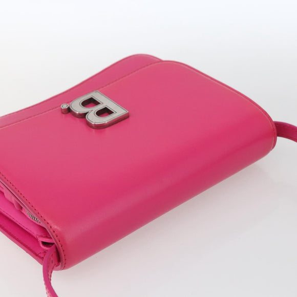 BALENCIAGA Schoudertas Leer Roze Zilver 592898 Auth ka1527V
