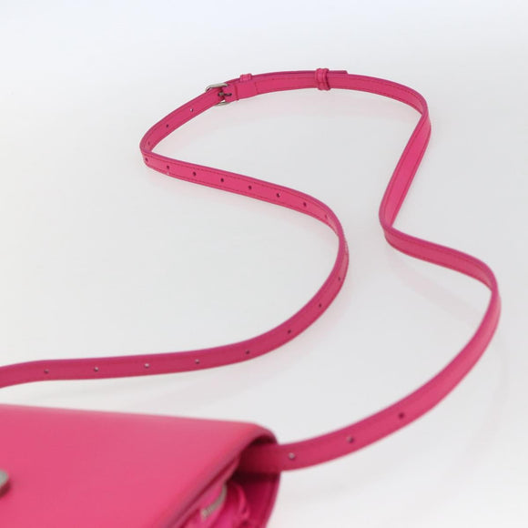 BALENCIAGA Shoulder Bag Leather Pink Silver 592898 Auth ka1527V