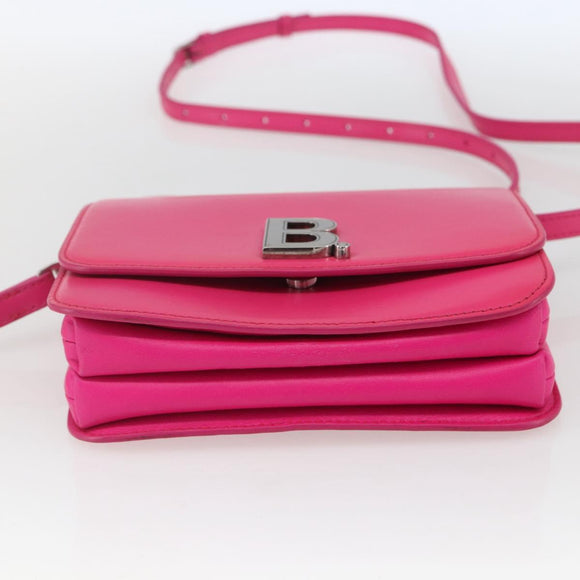 BALENCIAGA Schoudertas Leer Roze Zilver 592898 Auth ka1527V