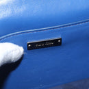 Miu Miu Matelasse Chain Shoulder Bag Leather Blue Silver Auth ka1528V-20