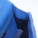 Miu Miu Matelasse Chain Shoulder Bag Leather Blue Silver Auth ka1528V-21