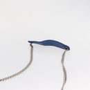 Miu Miu Matelasse Chain Shoulder Bag Leather Blue Silver Auth ka1528V-14