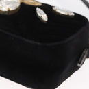 GUCCI GG Marmont Mini Camera Bag Chain Bag Suede Black Gold 448065 Auth ka1530-14