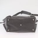 BALENCIAGA Neo Classic M Hand Bag Leather 2way Gray Silver 702502 Auth ka1535M-11