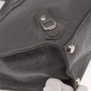 BALENCIAGA Neo Classic M Hand Bag Leather 2way Gray Silver 702502 Auth ka1535M-12