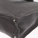 BALENCIAGA Neo Classic M Hand Bag Leather 2way Gray Silver 702502 Auth ka1535M-15