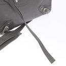 BALENCIAGA Neo Classic M Hand Bag Leather 2way Gray Silver 702502 Auth ka1535M-16