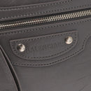BALENCIAGA Neo Classic M Hand Bag Leather 2way Gray Silver 702502 Auth ka1535M-17