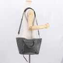 BALENCIAGA Neo Classic M Hand Bag Leather 2way Gray Silver 702502 Auth ka1535M-24