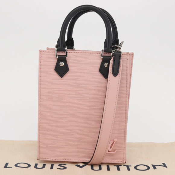 LOUIS VUITTON Epi Petit Sac Plat Bag 2way Rose Valerine M69575 LV Auth ka1542SAM