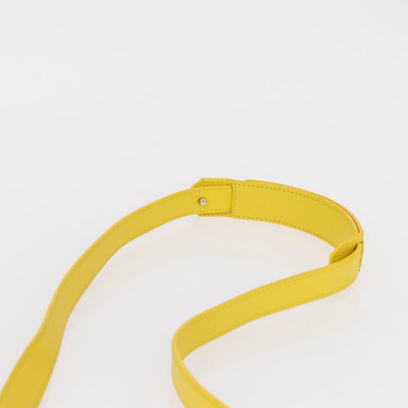 LOEWE Hand Bag Leather 2way Yellow Silver Auth ka1544