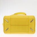 LOEWE Hand Bag Leather 2way Yellow Silver Auth ka1544-5