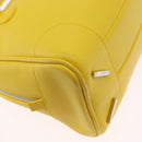 LOEWE Hand Bag Leather 2way Yellow Silver Auth ka1544-17