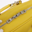 LOEWE Hand Bag Leather 2way Yellow Silver Auth ka1544-19
