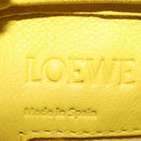 LOEWE Hand Bag Leather 2way Yellow Silver Auth ka1544-20