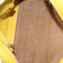 LOEWE Hand Bag Leather 2way Yellow Silver Auth ka1544-11