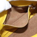 LOEWE Hand Bag Leather 2way Yellow Silver Auth ka1544V-24