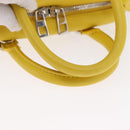 LOEWE Hand Bag Leather 2way Yellow Silver Auth ka1544-7