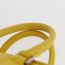 LOEWE Hand Bag Leather 2way Yellow Silver Auth ka1544-14