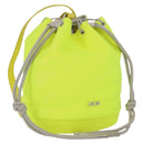 Christian Dior Umhängetasche Canvas Limettengrün Silber Auth ka1545M-1