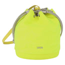 Christian Dior Umhängetasche Canvas Limettengrün Silber Auth ka1545M-13