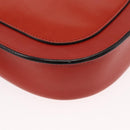 CELINE Shoulder Bag Leather Orange Gold Auth ka1547-15