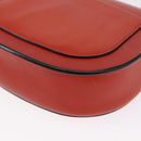 CELINE Shoulder Bag Leather Orange Gold Auth ka1547-16