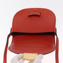 CELINE Shoulder Bag Leather Orange Gold Auth ka1547-10