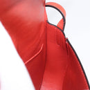 CELINE Shoulder Bag Leather Orange Gold Auth ka1547-18