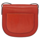 CELINE Shoulder Bag Leather Orange Gold Auth ka1547-2