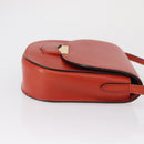 CELINE Shoulder Bag Leather Orange Gold Auth ka1547-3