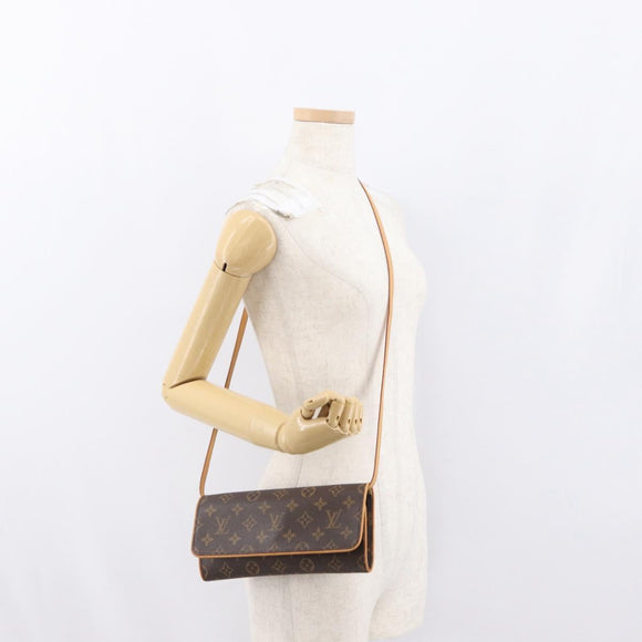 LOUIS VUITTON Monogram Pochette Twin GM Shoulder Bag M51852 LV Auth ka1548
