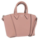 LOUIS VUITTON Parnasea Nano Lockit Hand Bag Leather Pink M61256 LV Auth ka1550-1